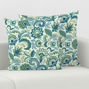 Paisley Floral Blue Green