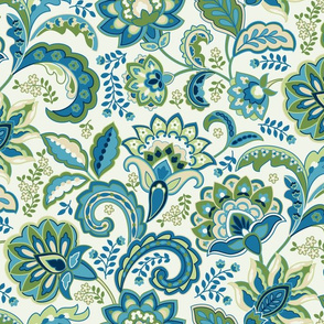 Blue-green Fabric, Wallpaper and Home Decor | Spoonflower