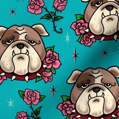 Bulldogs and Roses - LARGE