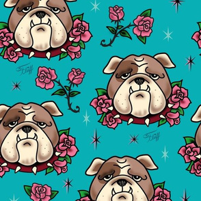 Bulldogs and Roses - LARGE