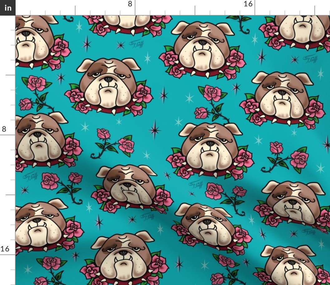 Bulldogs and Roses - LARGE