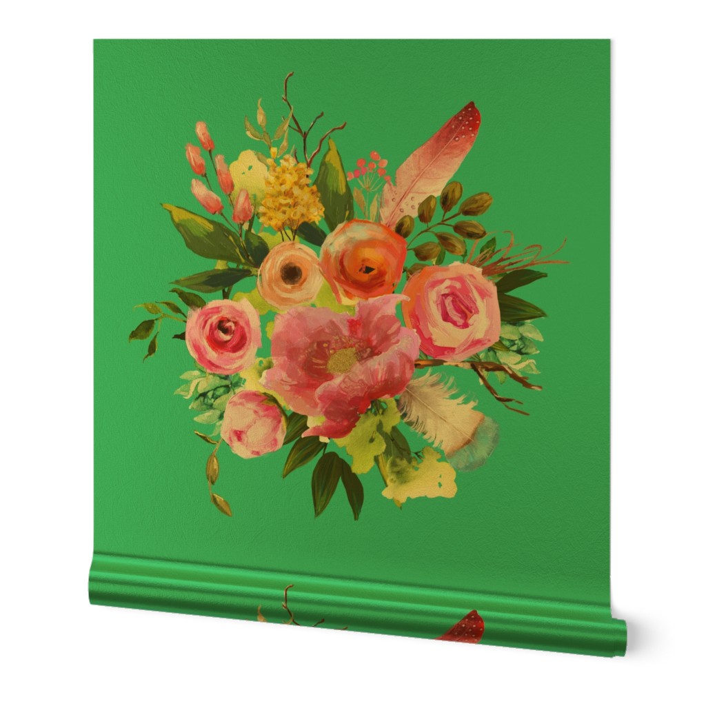8" Summer Teepee Florals - Teal