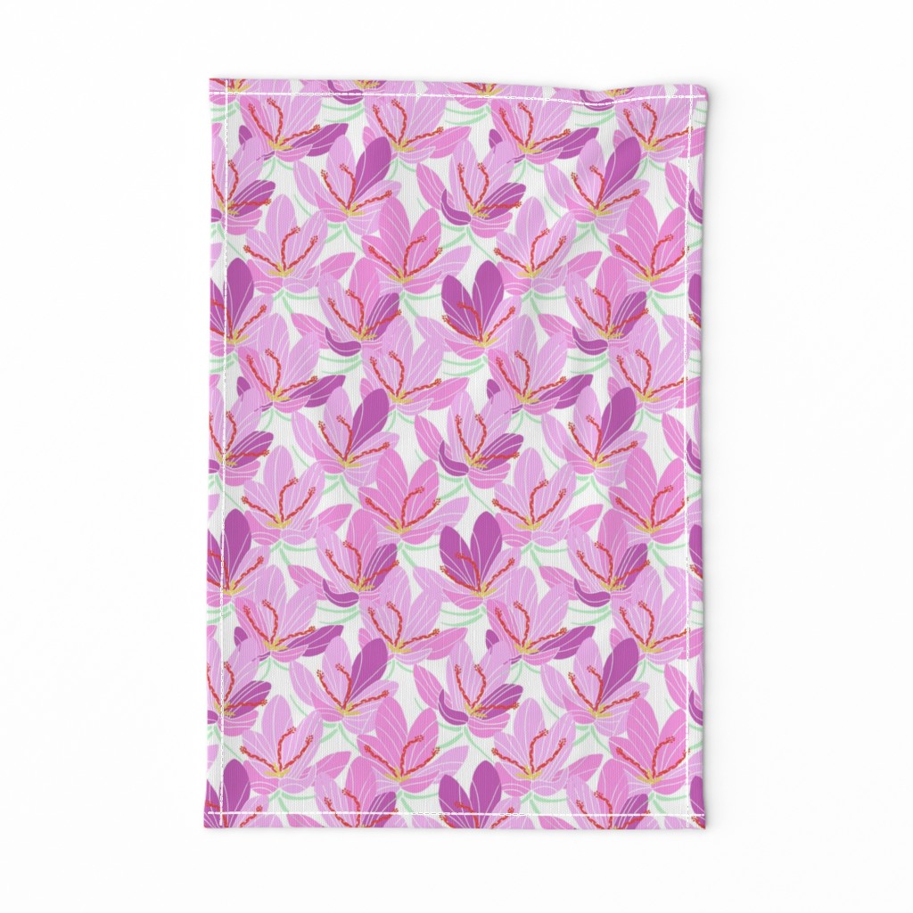 Pink Lavender Crocus Joy (white)