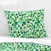 Watercolor dots and circles - green