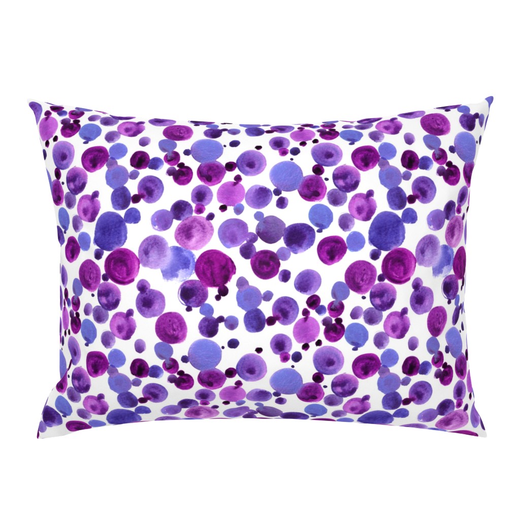 Watercolor dots and circles - purple