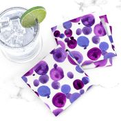 Watercolor dots and circles - purple