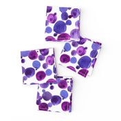 Watercolor dots and circles - purple