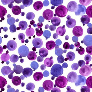 Watercolor dots and circles - purple