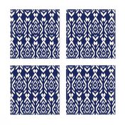 Indigo Blue Ikat - Wallpaper 