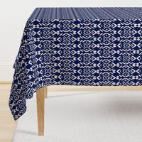 Indigo Blue Ikat - Wallpaper 