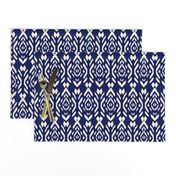 Indigo Blue Ikat - Wallpaper 