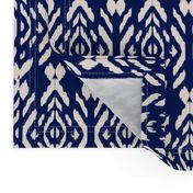 Indigo Blue Ikat - Wallpaper 