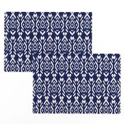 Indigo Blue Ikat - Wallpaper 