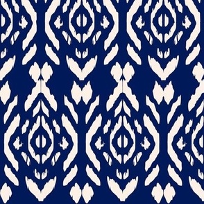 Indigo Blue Ikat - Wallpaper 