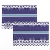Lace Border in Violet, White 