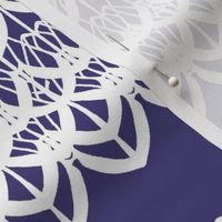 Lace Border in Violet, White 