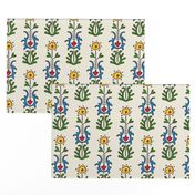 Folkloric Embroidered Stripe White/Brights
