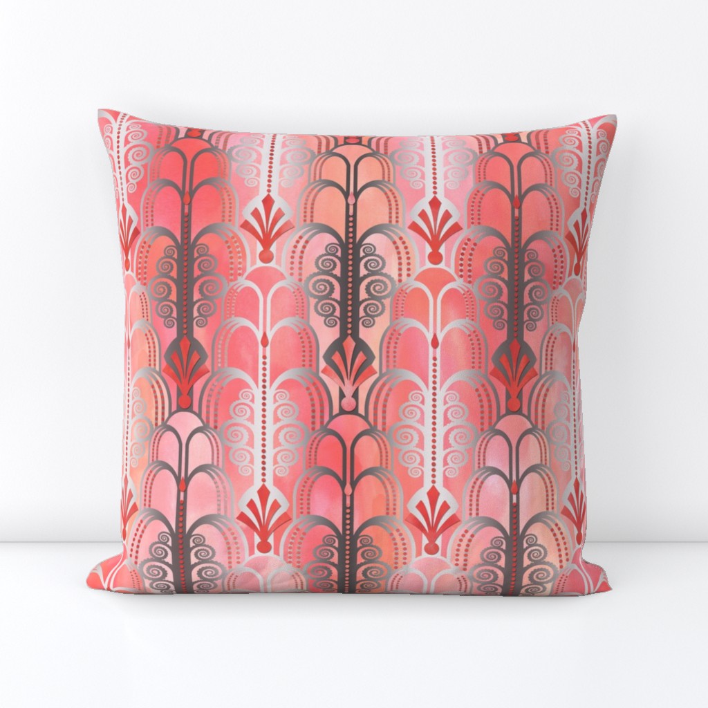 Art Deco Pattern peach