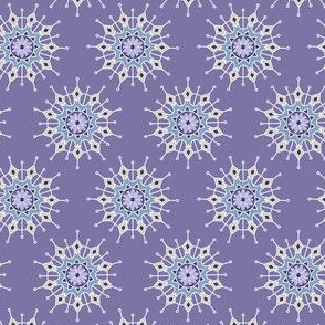 Mandalas in Violet and Blue for Nursery Bedding