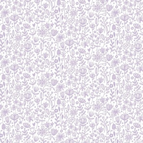 Lavender Flowers Fabric, Wallpaper and Home Decor | Spoonflower