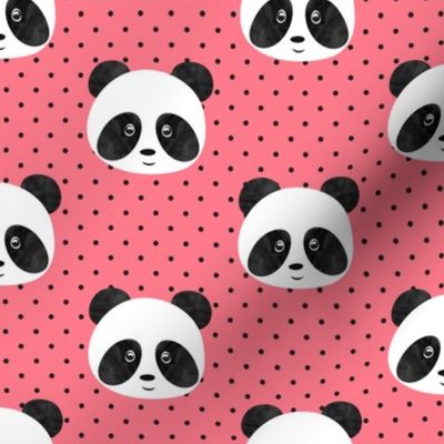 pandas on polka dots