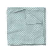 Cream Polka Dots on Mint Background