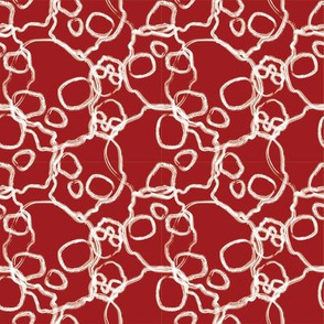 Scattered Skulls red