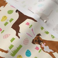 boxer easter themed spring easter bunny boxers dog breed fabric cream