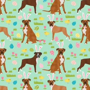 boxer easter themed spring easter bunny boxers dog breed fabric green