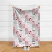 boston terrier cheater quilt squares wholecloth nursery dog fabric