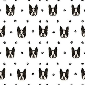 boston terrier quilt coordinates dog heads nursery dog fabric bw