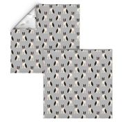 boston terrier quilt coordinates sitting dog nursery dog fabric grey