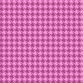 Small Pink on Plum Houndstooth 