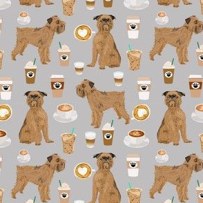  brussels griffon grey coffee fabric cute coffees and dogs design (smaller)