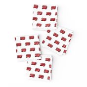 London Buses on white - 1 inch long buses