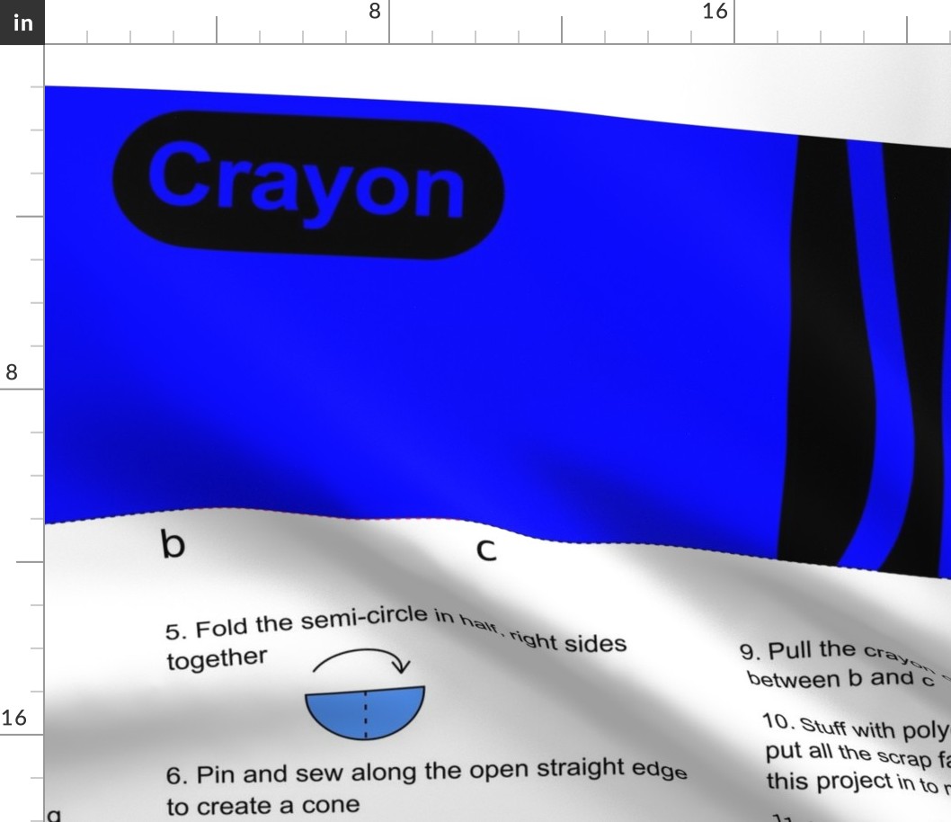 Blue Crayon Draught Excluder Cut & Sew