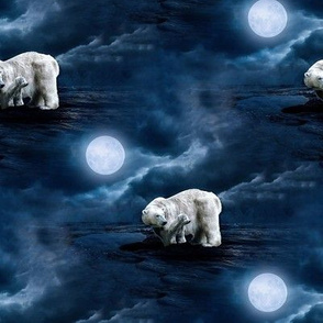 polarbear under the full moon