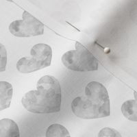 Grey Watercolor Hearts