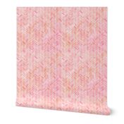 Pink + Peach Watercolor Chevron Herringbone