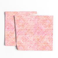 Pink + Peach Watercolor Chevron Herringbone