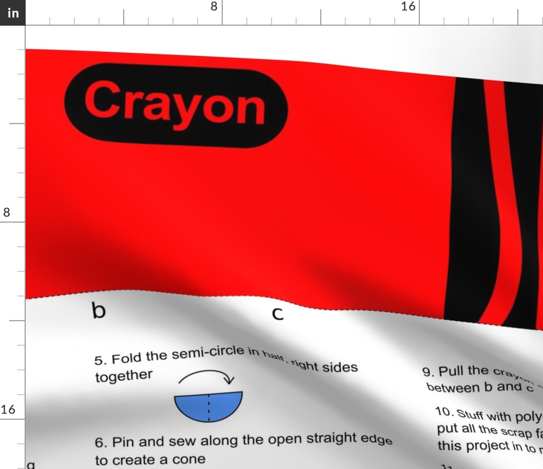 Red Crayon Draught Excluder Cut & Sew