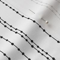Stranded - Geometric Lines and Dots White & Black