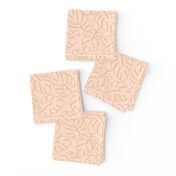 Monstera Continuous Line - Pale Peach and Gold_50Size