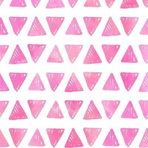 Triangles - Pink Watercolor Shapes Baby Girl Kids GingerLous