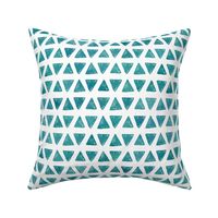 Triangles - Teal Watercolor Shapes Baby Kids GingerLous