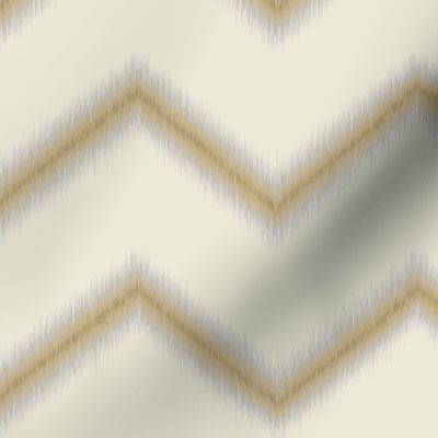 Ikat Zig Zag / Taupe & Natural