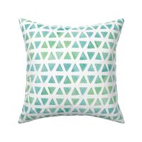 Triangles - Blue + Green Watercolor Shapes Baby Boy Kids GingerLous