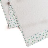 Blue + Green Watercolor Stars