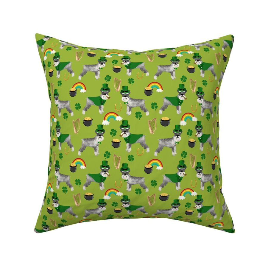 schnauzer leprechaun fabric - dog st Fabric | Spoonflower