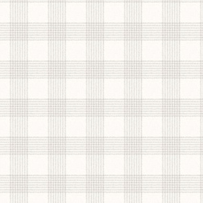 Crossover Plaid tiny: Cream & Warm Gray Plaid